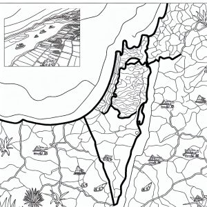 צבעו יחד את מפת ארץ ישראל עם דף צביעה להדפסה לילדים