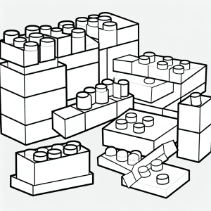 ציור של לגו דף צביעה להדפסה לילדים שכיף לצבוע